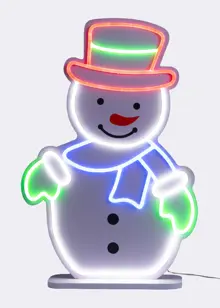 Neon LED Snowman Indoor Light 60cm