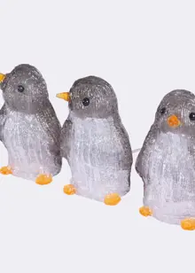 Set Of 5 Acrylic Penquin String Lights