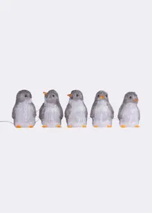 Set Of 5 Acrylic Penquin String Lights