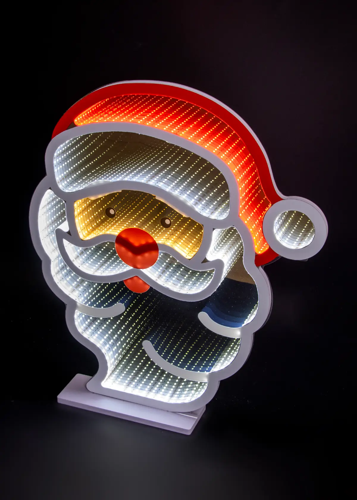 A photo of 70cm Double Sided Santa Claus Head Infinity Light