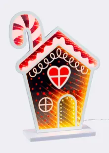40cm Double-Sided Tall Gingerbread House Infinity Light