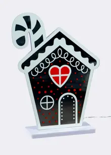 40cm Double-Sided Tall Gingerbread House Infinity Light