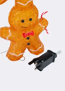 Stacked Gingerbread Men Acrylic Twinkle Light 59cm