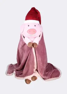 90cm Pig in Blanket Plush Decoration