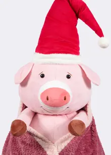 90cm Pig in Blanket Plush Decoration