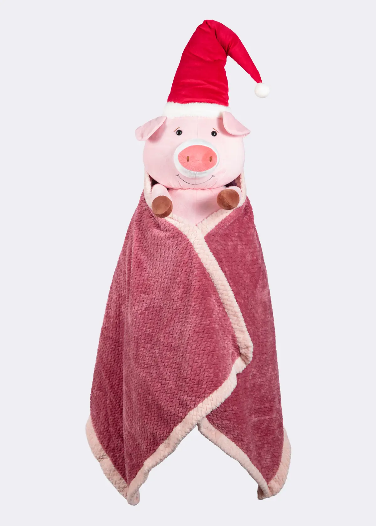 A photo of 1.5m Pig in Blanket Plush Decoration
