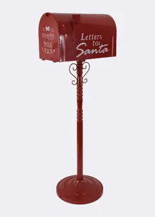 Red Santas Letter Post Box 92cm