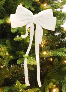 Silver Velvet Glitter Ribbon 28cm