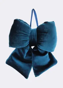 Blue Velvet Bow 15cm