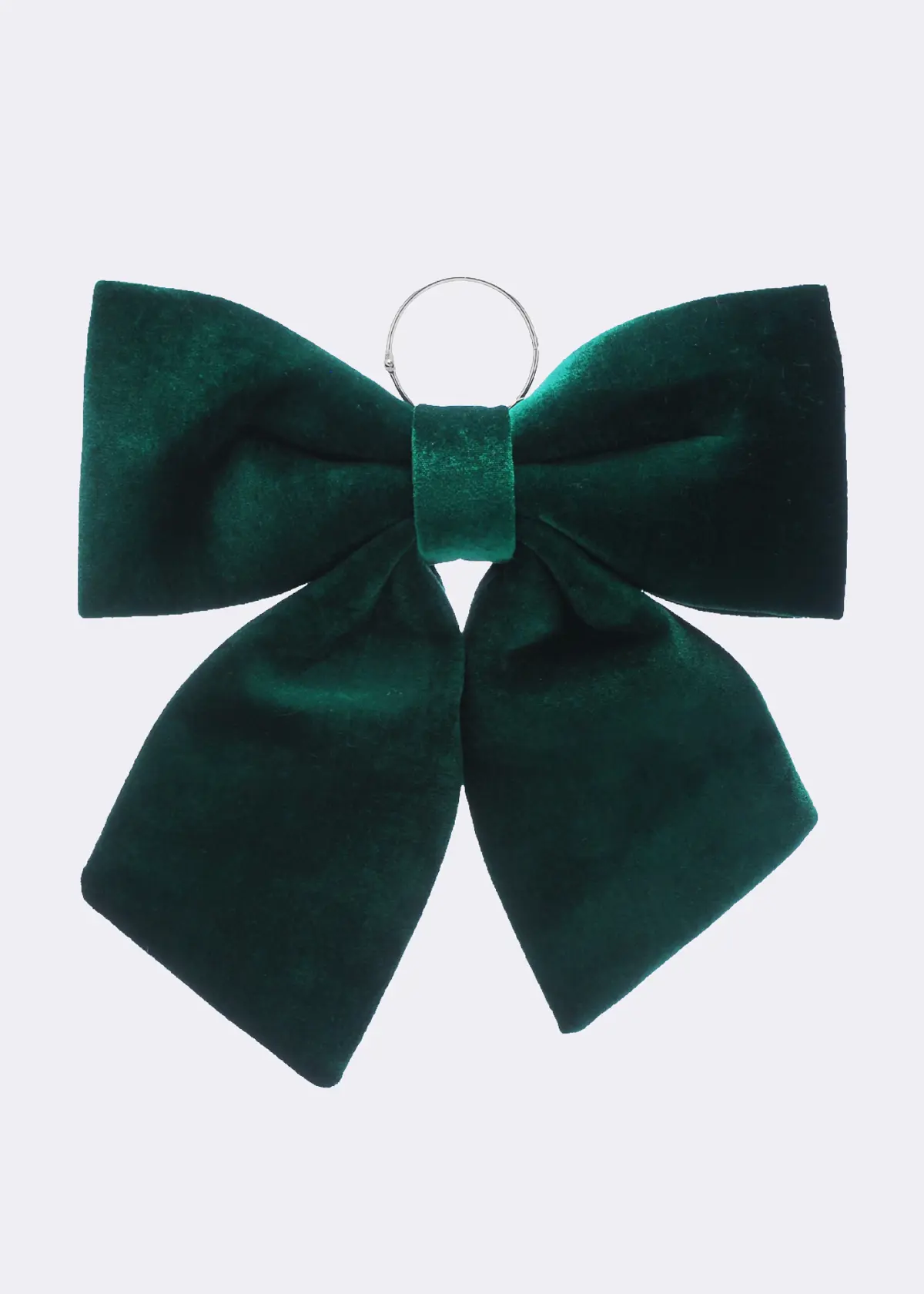 A photo of Dark Green Velvet Bow 34cm