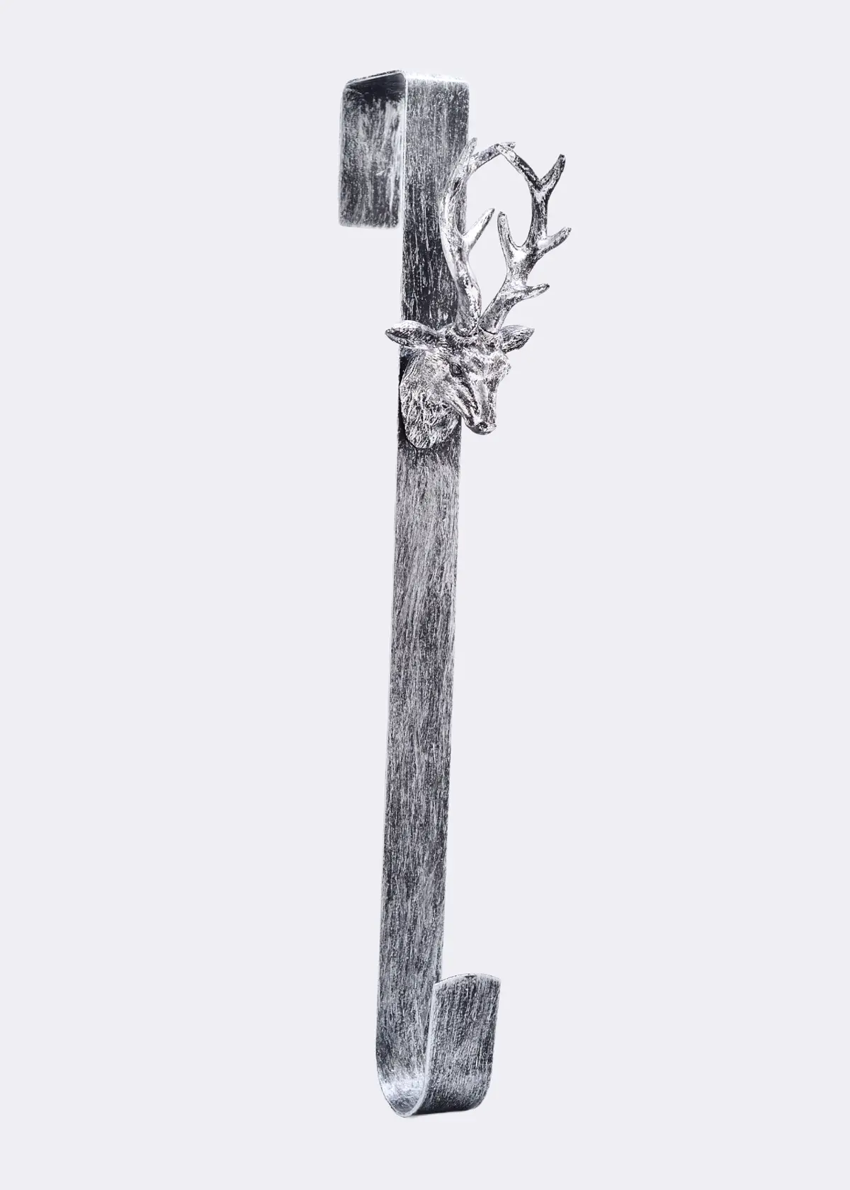 A photo of Silver Reindeer Wreath Hanger 35cm