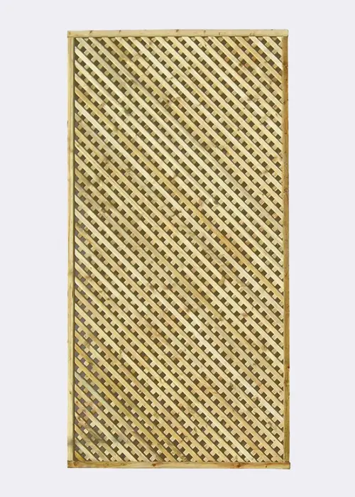 A photo of Pack of 3 3ft Privacy Diamond Trellis 1.830 x 0.915m