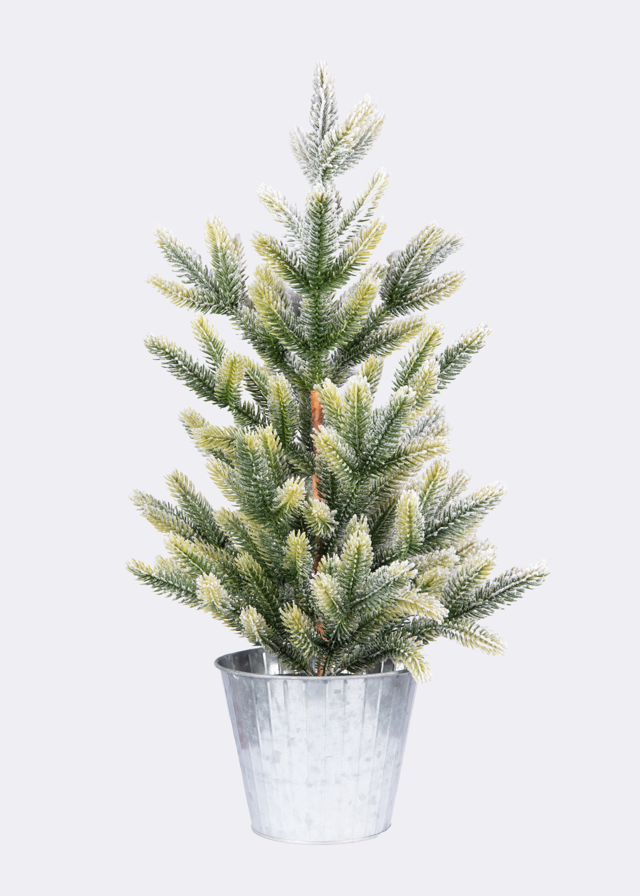 Flocked Tree in Metal Pot 60cm