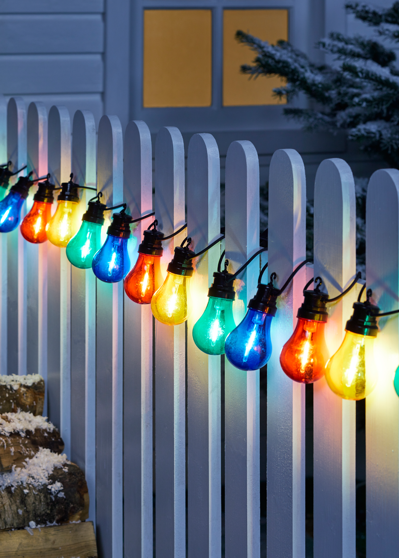 20 Premium Festoon Lights Multicoloured