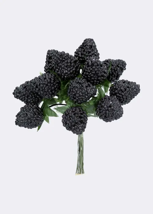 A photo of Faux Blackberry Bunch Pick 11cm