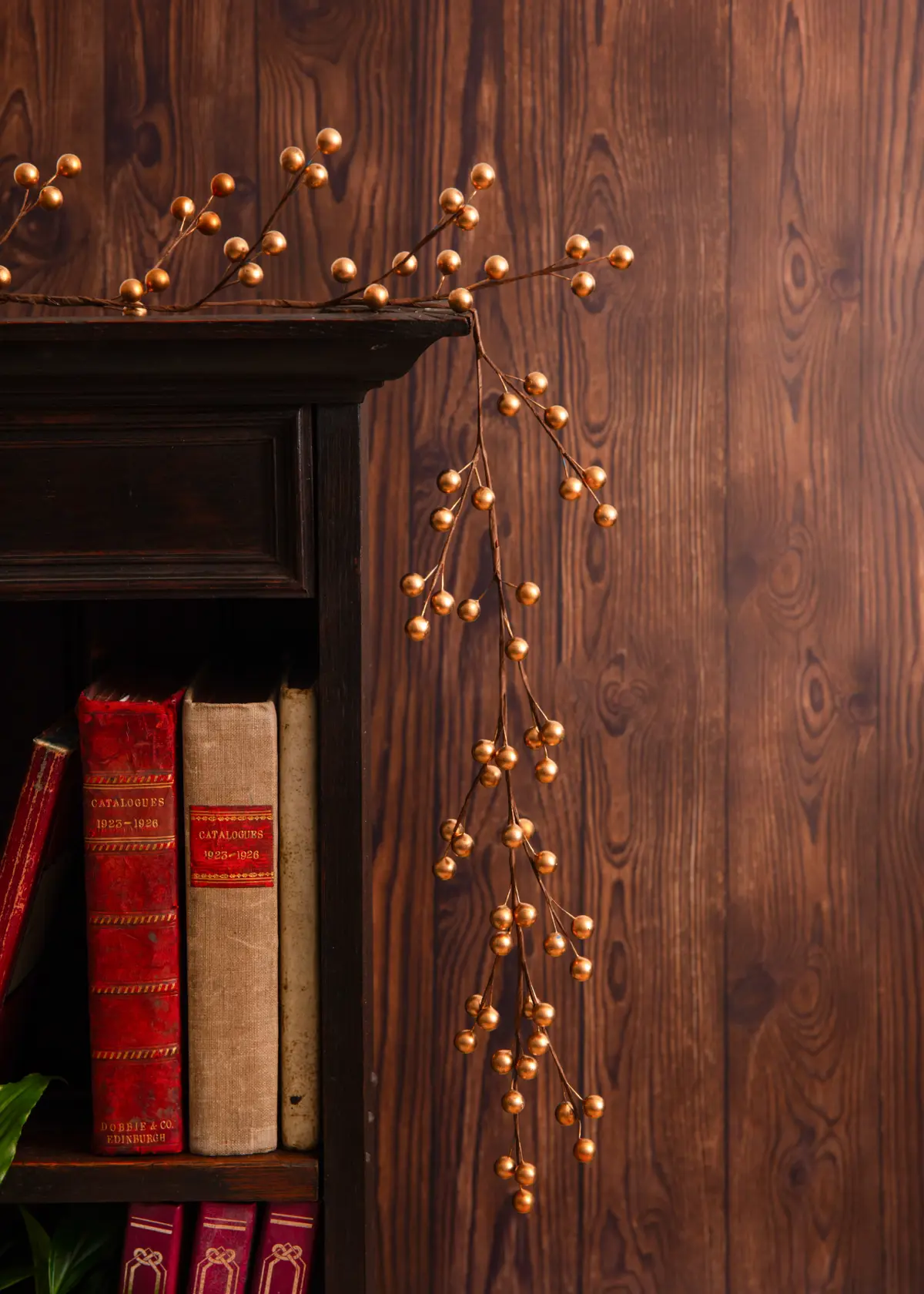 A photo of Twig Garland With Gold Berries 1.3m