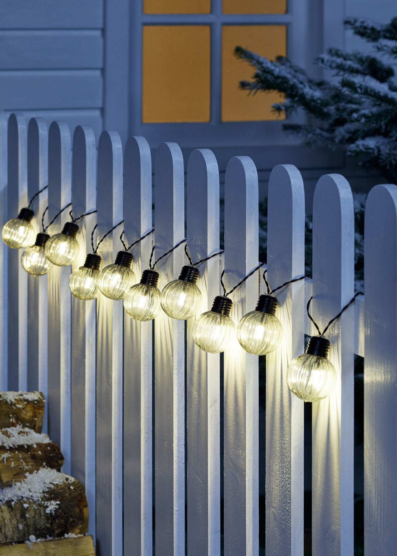 10 Smoky Pumpkin Shape Party String Lights 6.8m