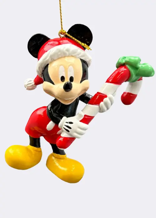 Disney 3D Mickey Mouse with Candy Cane Hanging Ornament