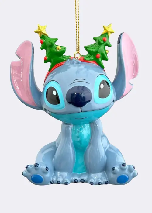 Disney 3D Stitch with Festive Headband Hanging Ornament