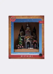 Christmas Church With Singers Light-Up Animated Model