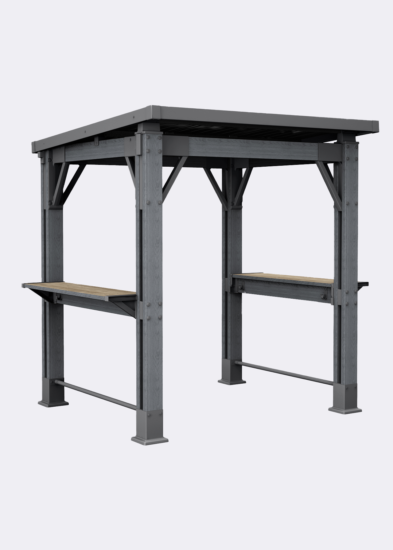 Keter Signature Ashwood Outdoor Garden Grill Gazebo