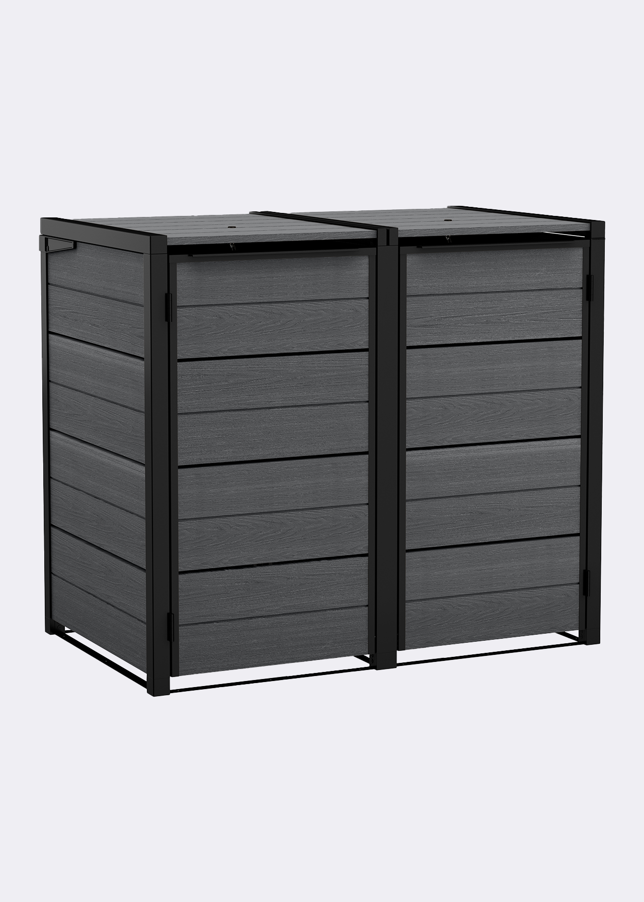 Hideaway Grey Outdoor Garden Bin Storage 240L