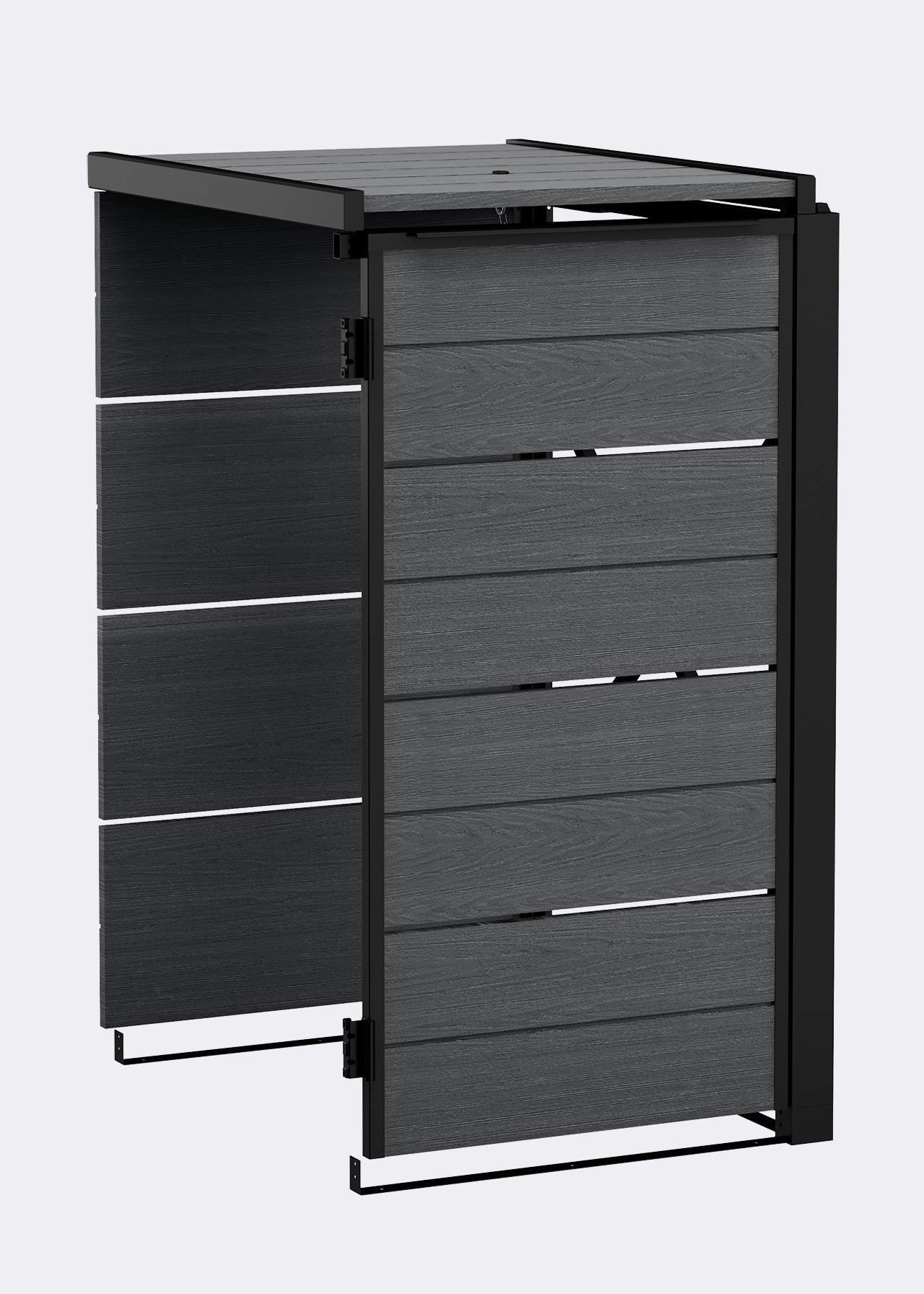 Hideaway Grey Outdoor Garden Bin Storage Extension Kit 240L