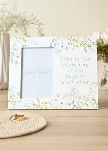 Love Story Wildflower Happily Ever After Photo Frame 4" x 6"