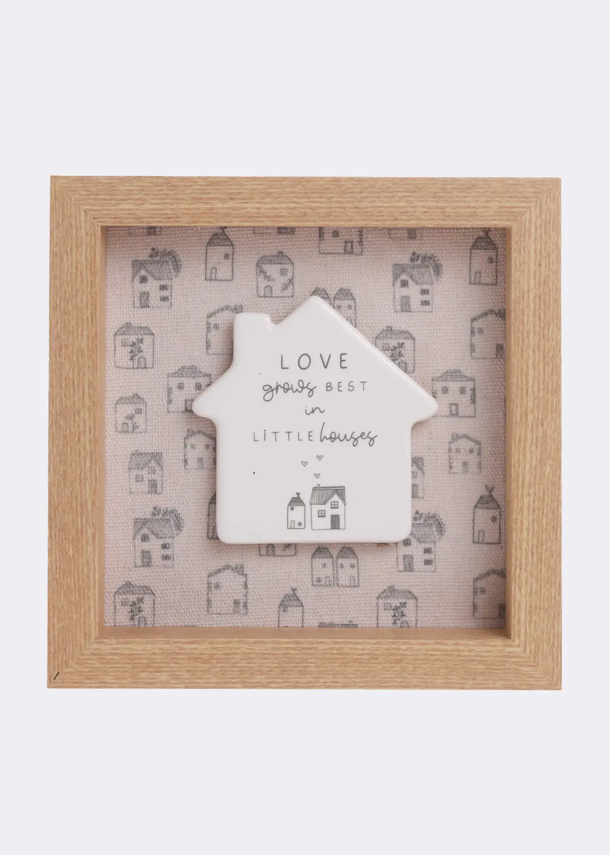 Moments Framed Little Houses Plaque 15x15cm