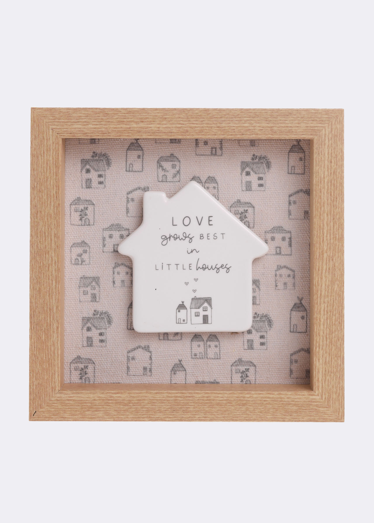 Moments Framed Little Houses Plaque 15x15cm