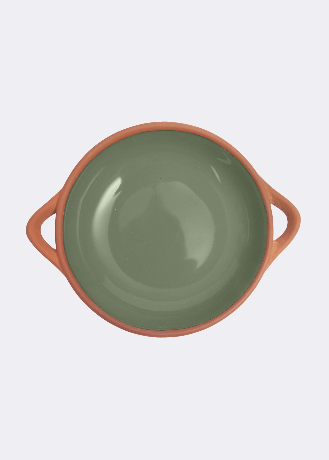 Sintra Small Glazed Terracotta Tapas Dish Olive Green