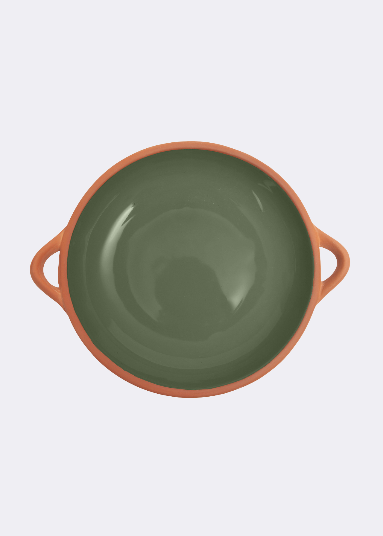 Sintra Large Glazed Terracotta Tapas Dish Olive Green