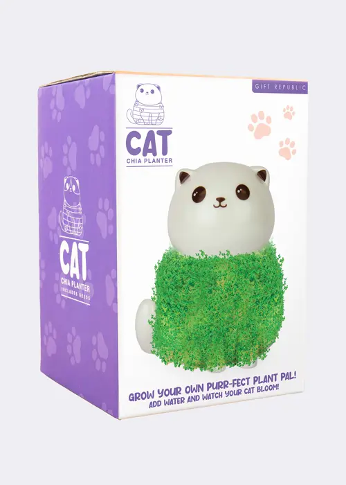 A photo of Cat Chia Planter