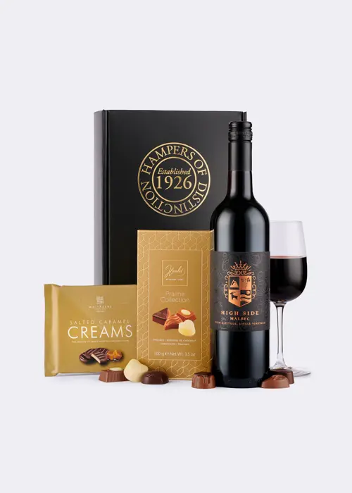 A photo of Red Wine & Chocolates Hamper