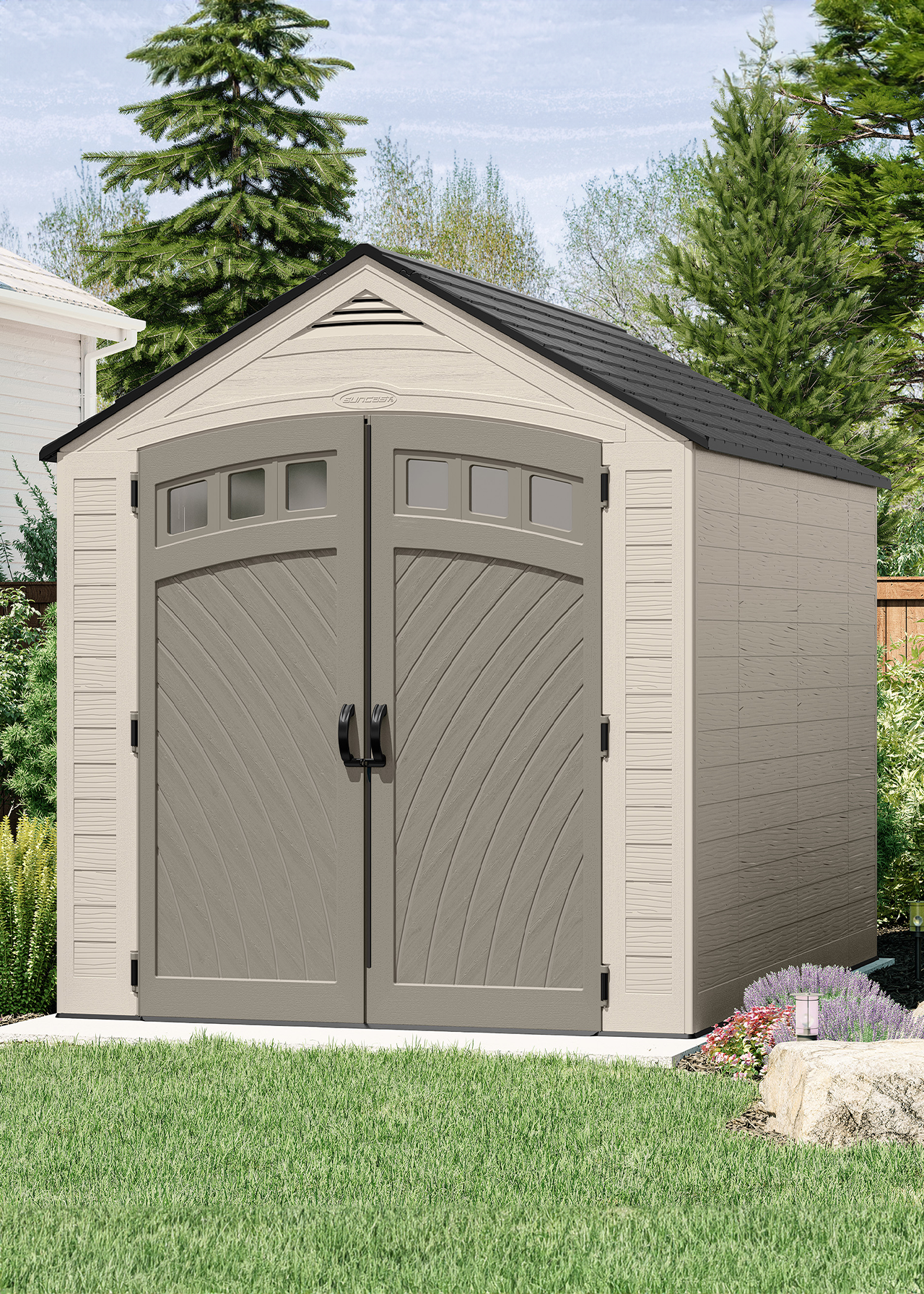 Suncast Vista 7x10 Plastic Garden Shed (Installed)