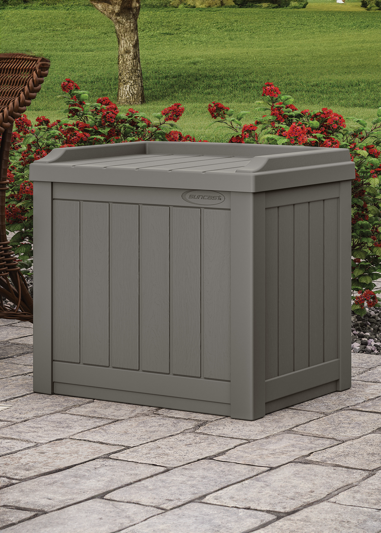 Florida 83L Storage Box Stone Grey | Dobbies Garden Centres