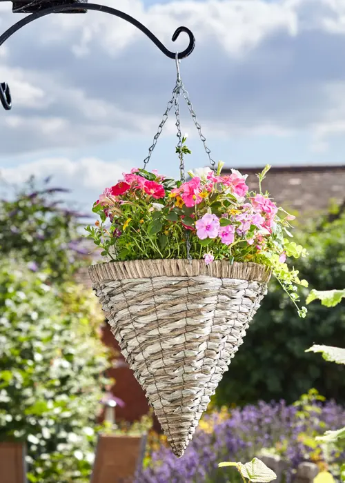 A photo of 14in Faux Rattan Cone - Raffina