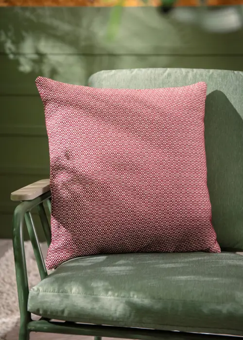 A photo of Outdoor Oasis Textured Outdoor Cushion 45x45cm Red