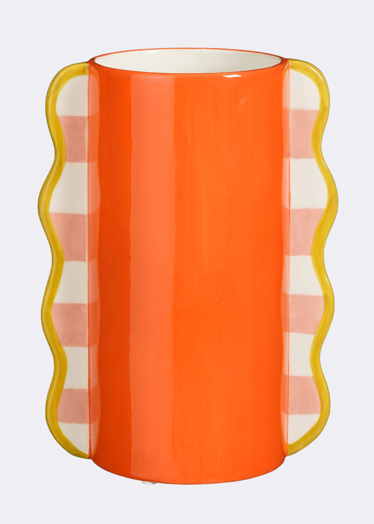 Bold Orange Dolomite Vase 23.5cm