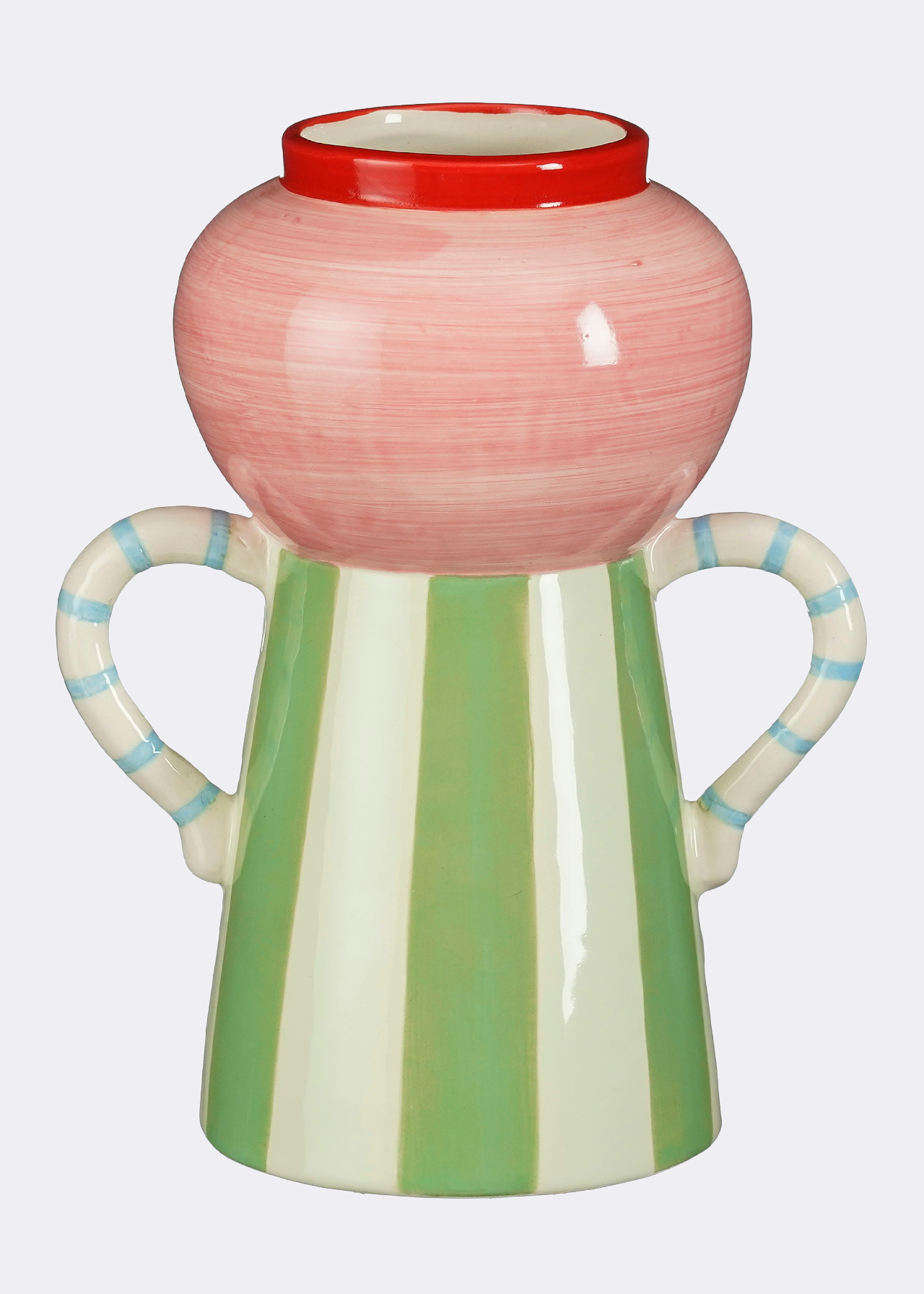 Green Striped Dolomite Vase 23.5cm