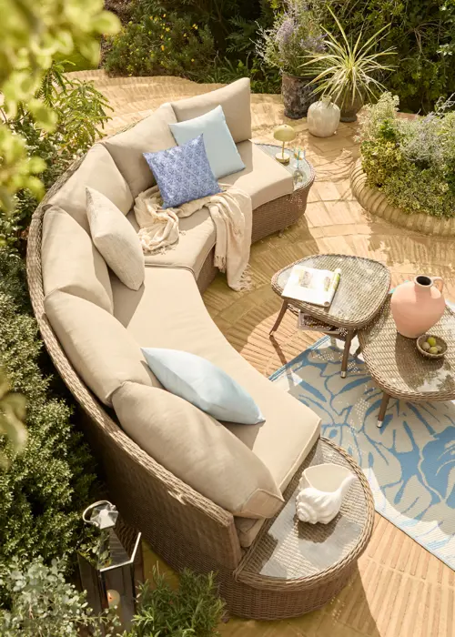 Alps Mocha Curve Outdoor Sofa Set