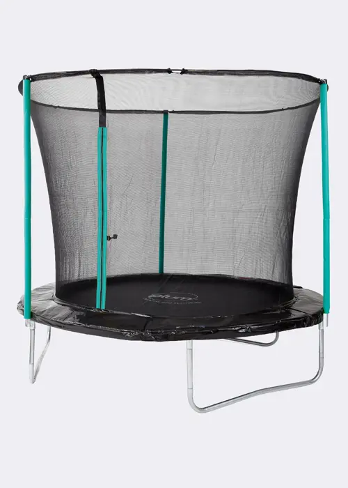 A photo of Plum® 8ft Fun Springsafe® Trampoline & Enclosure Turquoise
