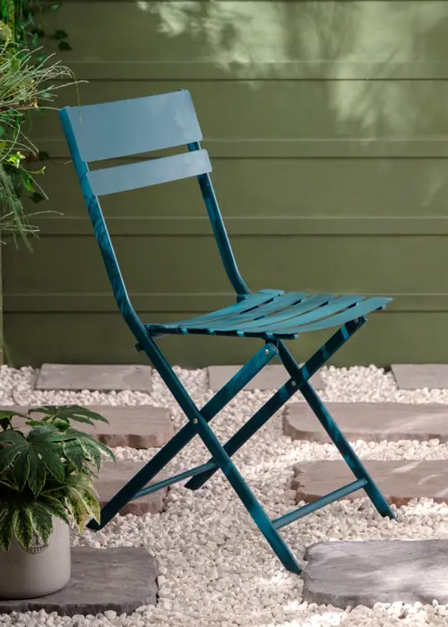 Ava Steel Chair Navy Blue