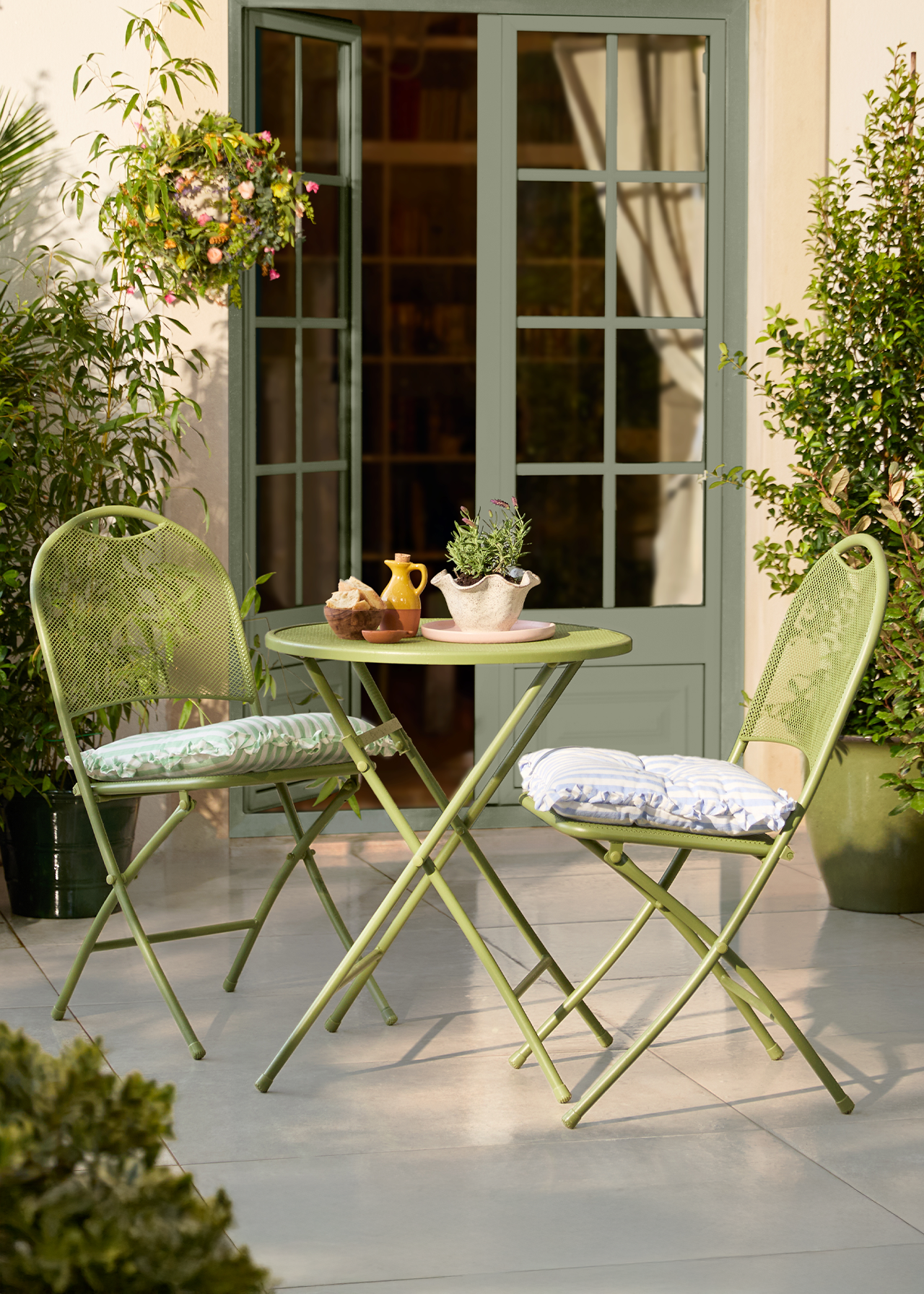 Lisbon 2 Seater Bistro Set Green