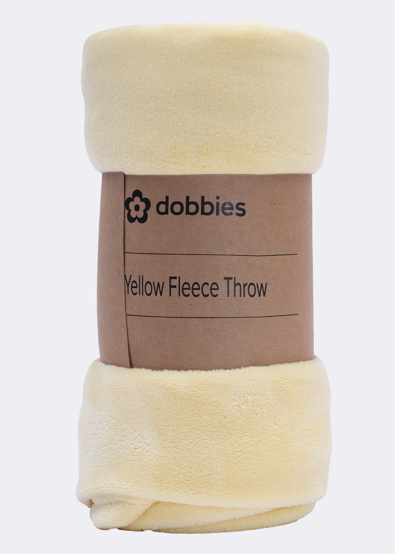 Yellow Fleece Throw 130x170cm