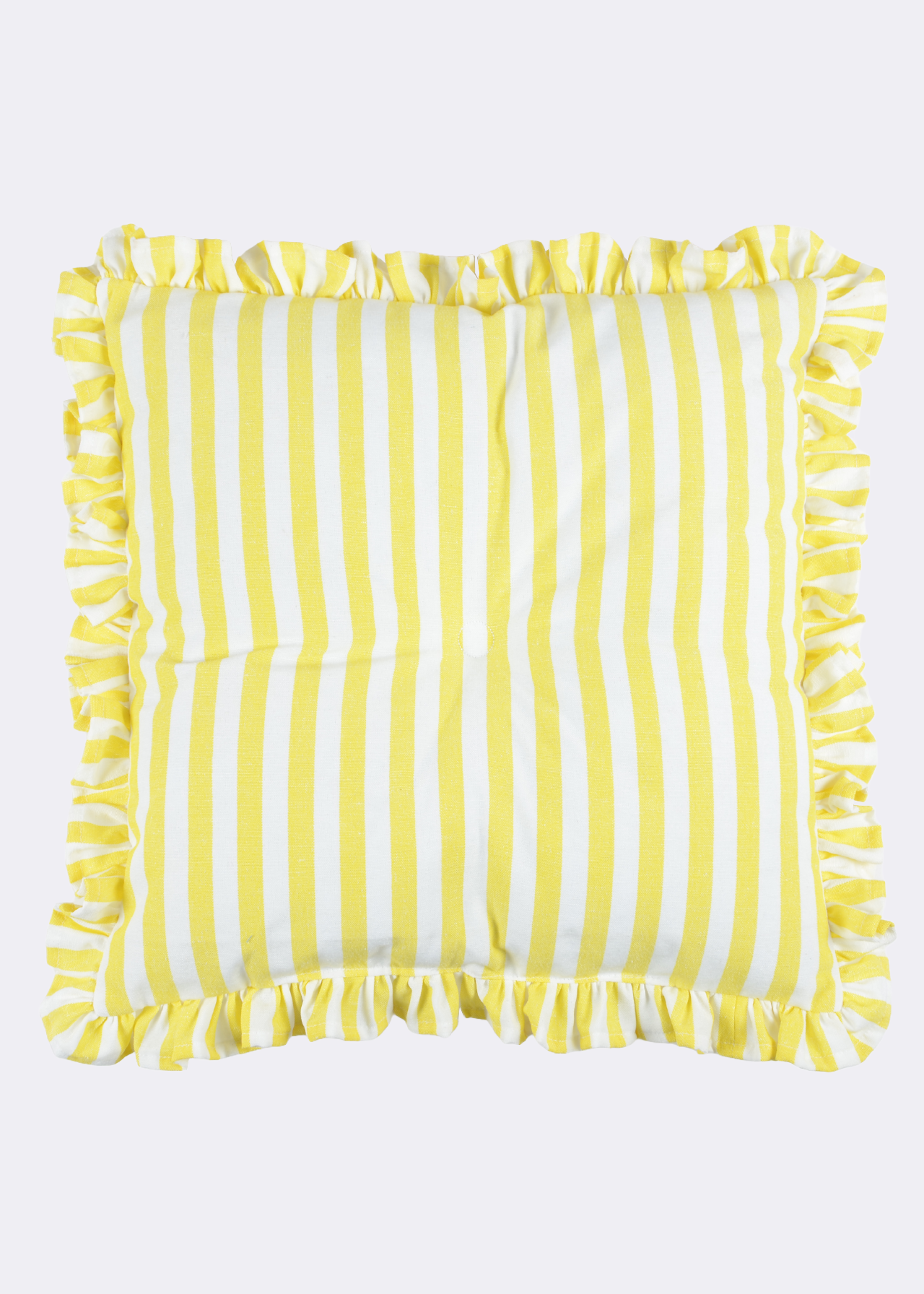 Frill Stripe Seat Pad 40x40cm Yellow