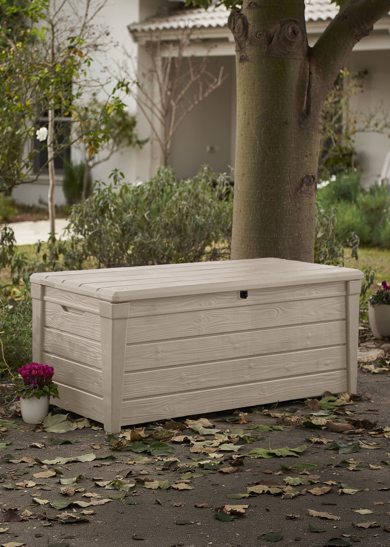 Keter Brightwood Deck Storage Box Beige