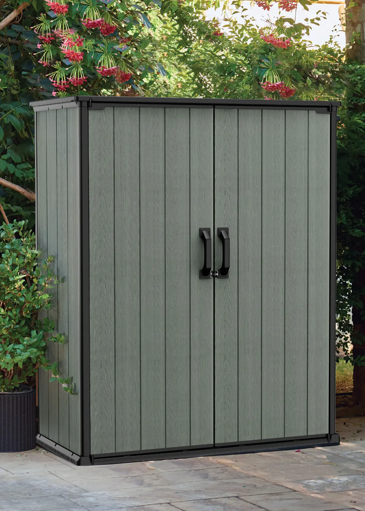 A photo of Keter Darwin Tall Outdoor Storage Box