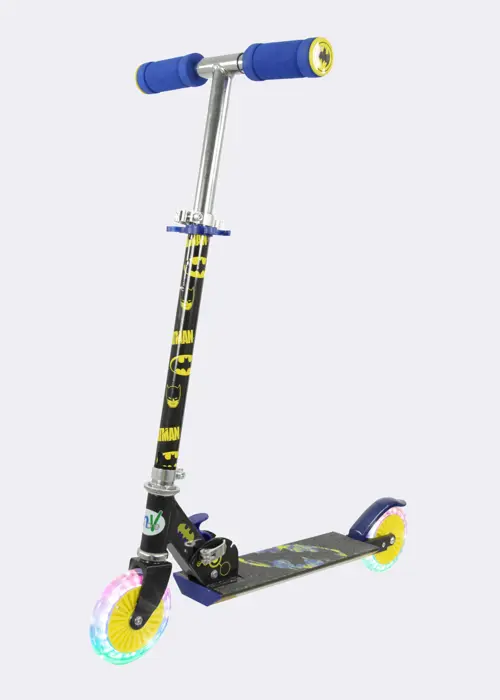 A photo of Batman Folding Inline Scooter with Light Up Wheels