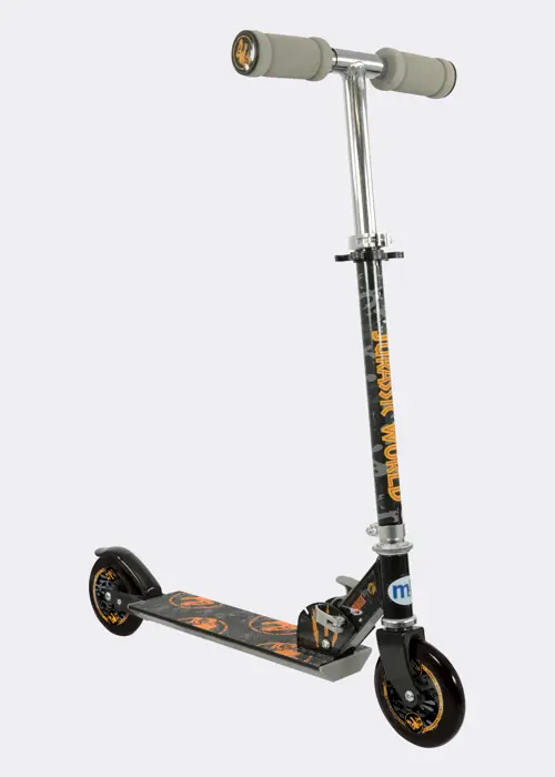 A photo of Jurassic Park Folding Inline Scooter With Printed Wheels